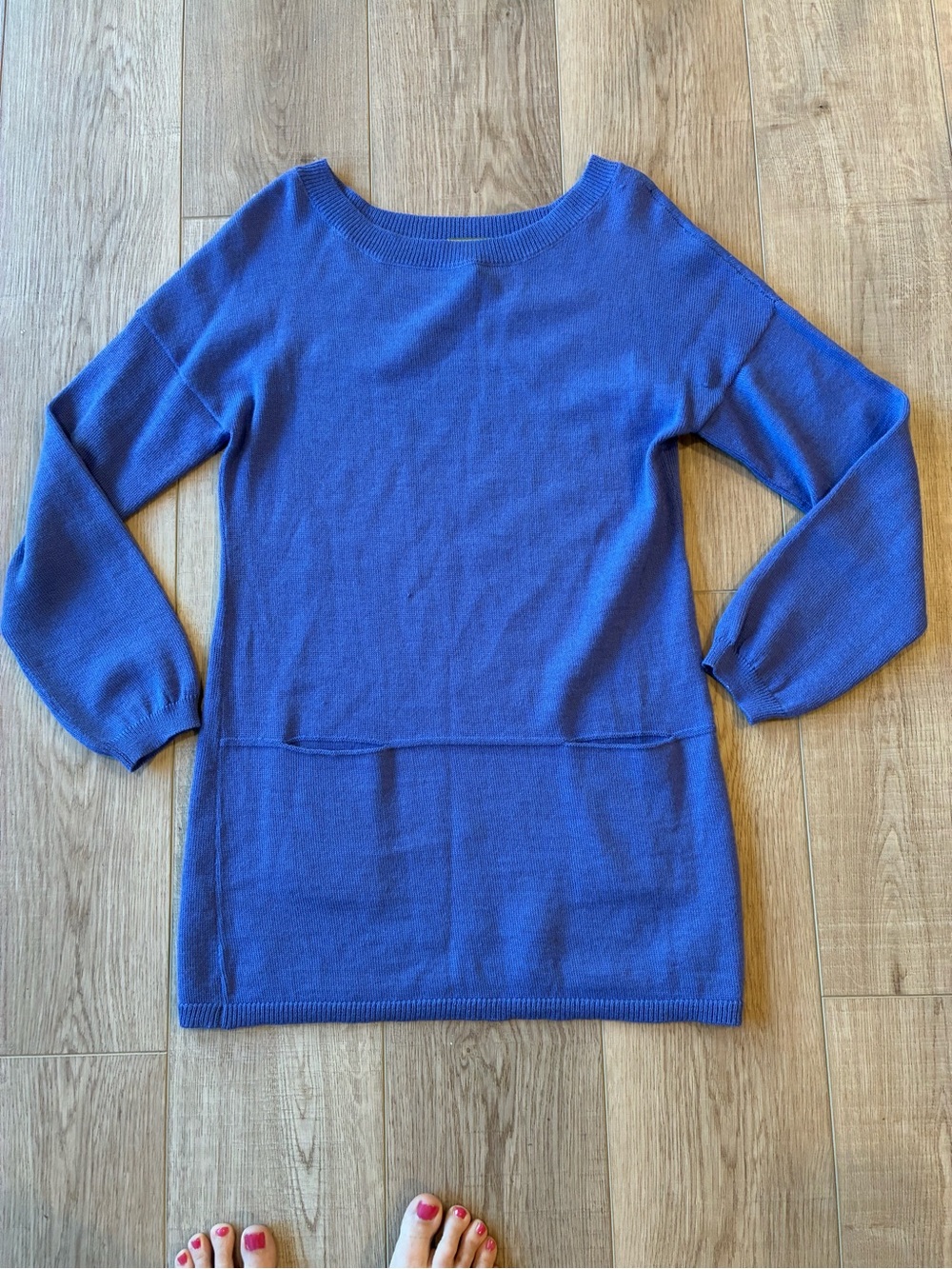 Alpaca International Women's purple Knit pullover tunic size small pockets cozy